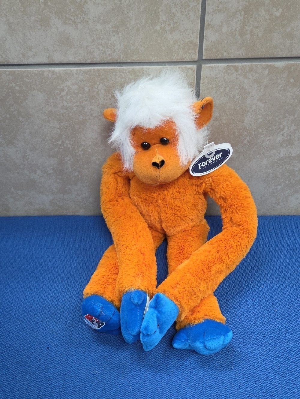 Forever Collectibles  Orange & Blue Plush Monkey Minor League Baseball New